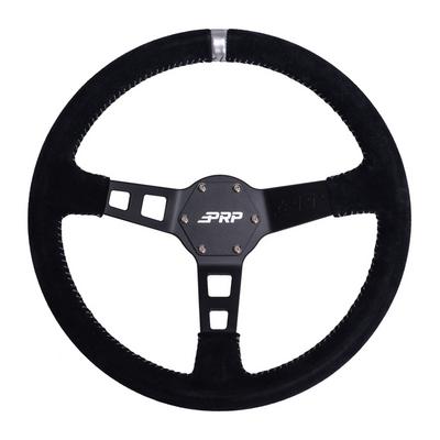 PRP Deep Dish Suede Steering Wheel (Silver) - G122